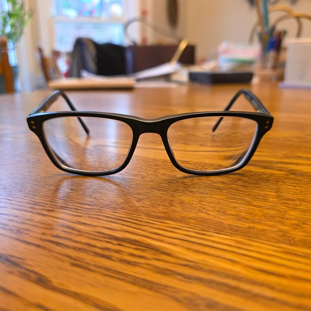 Nike 7090 Black Rectangular‎ Eyeglasses Frames Only Modern Style Green Accents